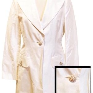 White Trench  coat By Banana Republic. Size Large